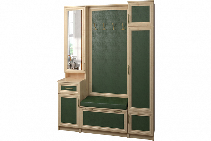 Прихожая "Джесси 15" кожа, гладкое панно