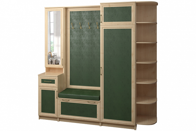 Прихожая "Джесси 13" кожа, гладкое панно