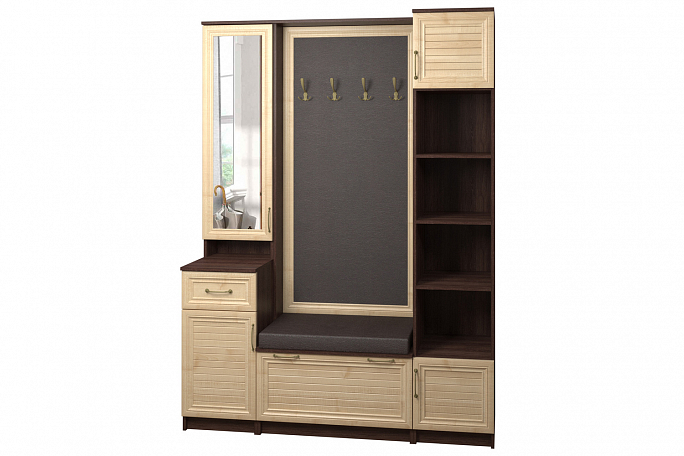 Прихожая "Джесси 14" рейка, гладкое панно