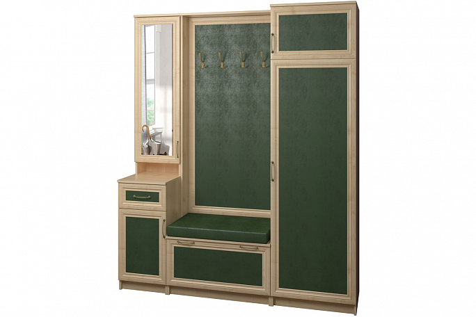 Прихожая "Джесси 12" кожа, гладкое панно