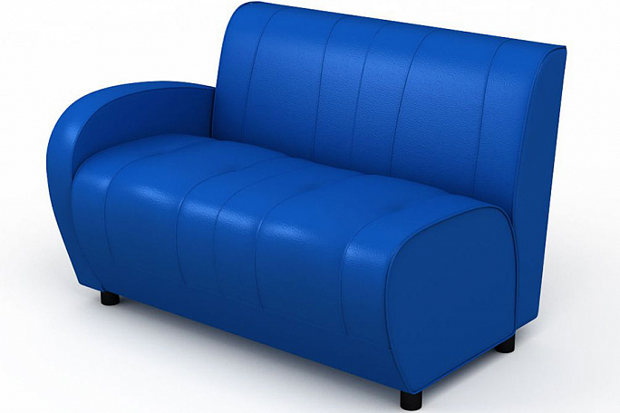 Модуль 2х местный с подлокотником "Альфа люкс"