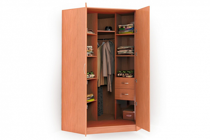 Шкаф двустворчатый "Угол-2.2Л" распашной с ящиками