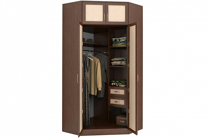 Шкаф двустворчатый "Угол+А 2.3М+ящ" распашной