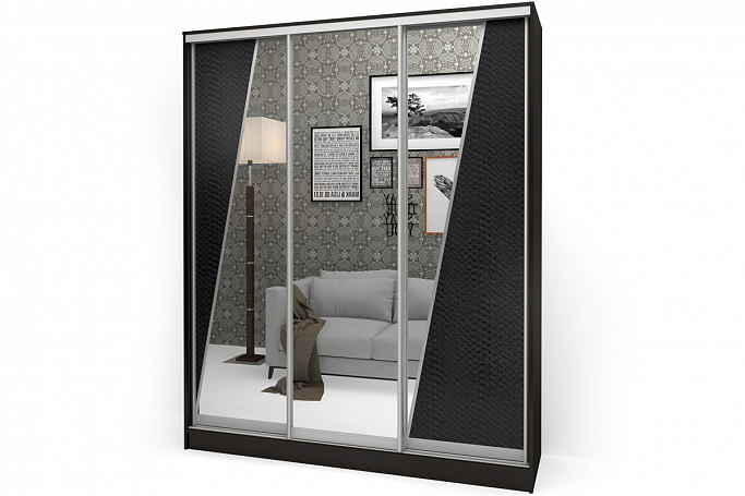 Шкаф-купе "Аурум 13" кожа