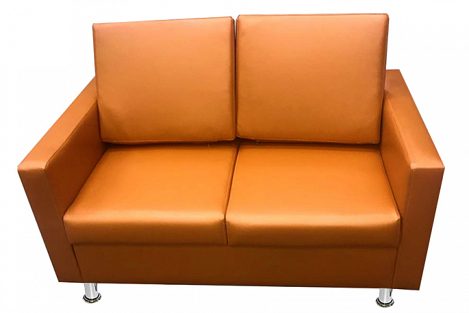 Диван офисный "Ватсон" оранжевая экокожа