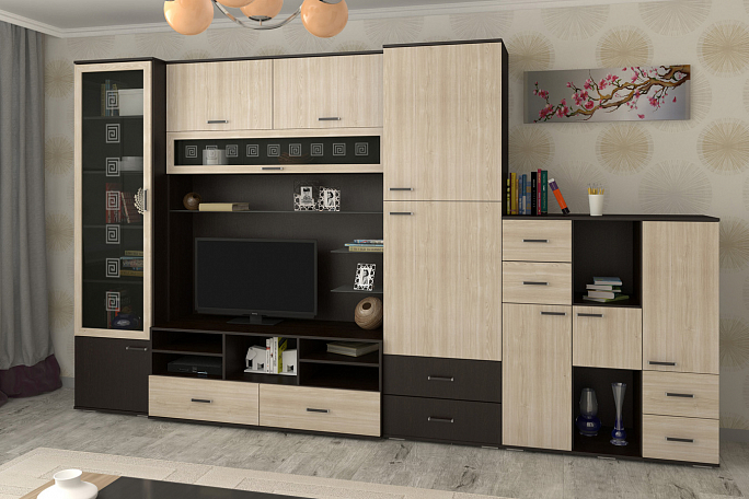 Стенка "Азалия-10" ЛДСП, пескоструй