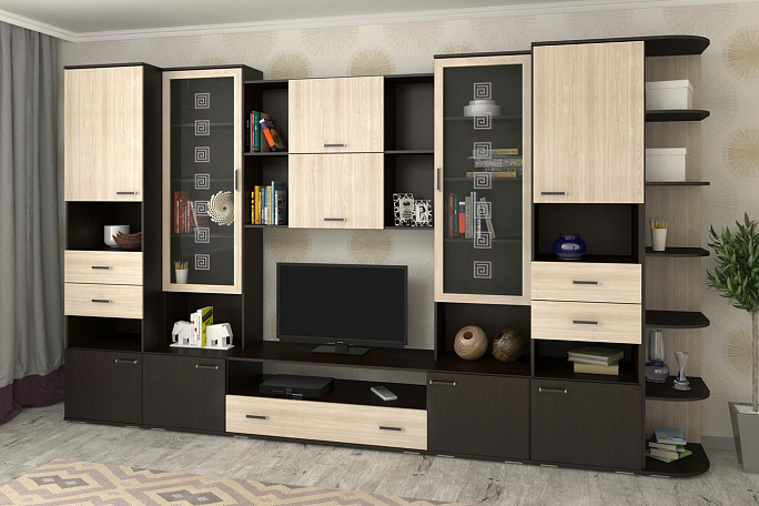 Стенка "Азалия-9" ЛДСП, пескоструй