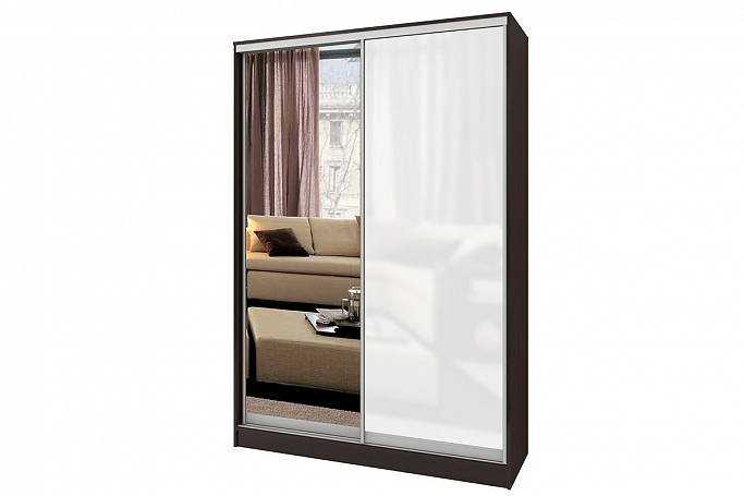 Шкаф-купе "Версаль" 2-х дверный, глянец+зеркало