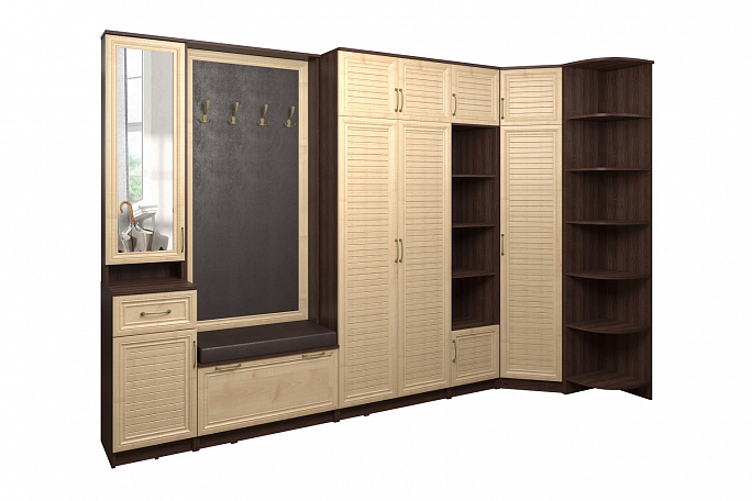 Прихожая "Джесси 30" рейка, гладкое панно