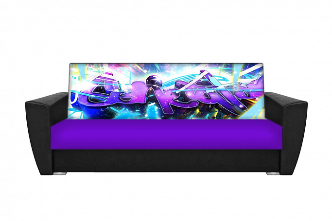 Диван-кровать "Граффити" 19, фото-принт