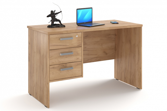 Стол письменный "ПС 03.01.4" дуб крафт золотой