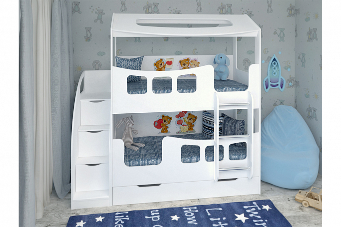 Детская кровать "Звездочка 7" фотопечать