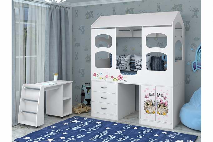 Детская кровать "Звездочка 9" фотопечать