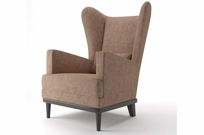 Кресло  для отдыха "Оскар" Velvet pepel (Вельвет пепел)