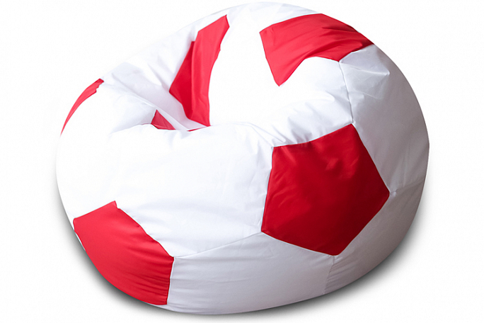 Кресло "Мяч" оксфорд бело-красный