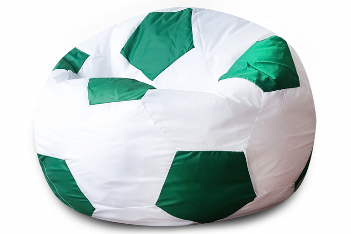 Кресло "Мяч" оксфорд бело-зеленый