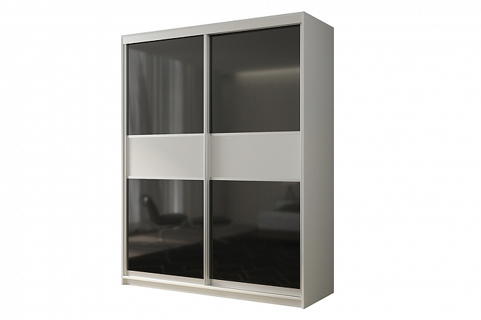 Шкаф-купе 2-дверный "Кааппи 12", белый бриллиант