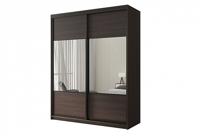 Шкаф-купе 2-дверный "Кааппи 6", венге