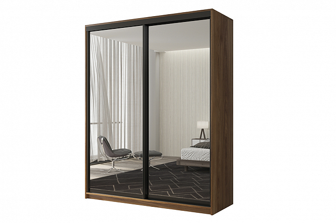 Шкаф-купе 2-дверный "Кааппи 1", дуб кастелло бренди