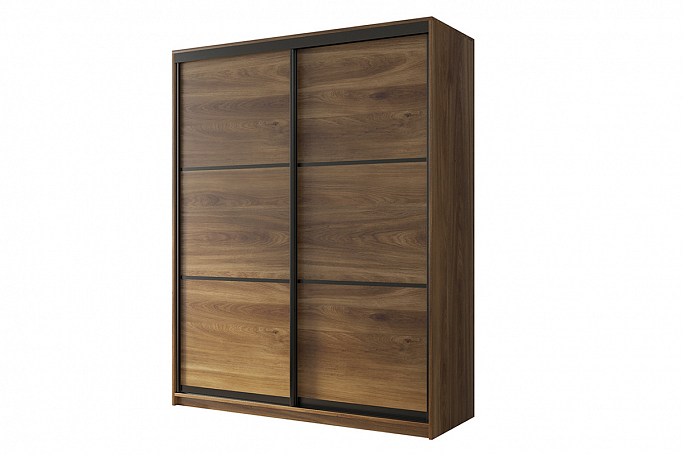 Шкаф-купе 2-дверный "Кааппи 4", дуб Кастелло бренди