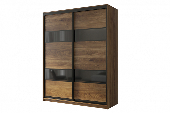Шкаф-купе 2-дверный "Кааппи 7", дуб Кастелло бренди