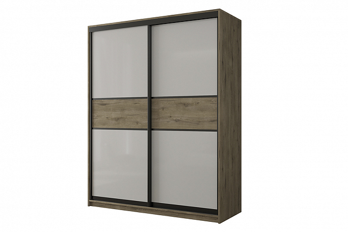 Шкаф-купе 2-дверный "Кааппи 11", дуб Эвок прибрежный