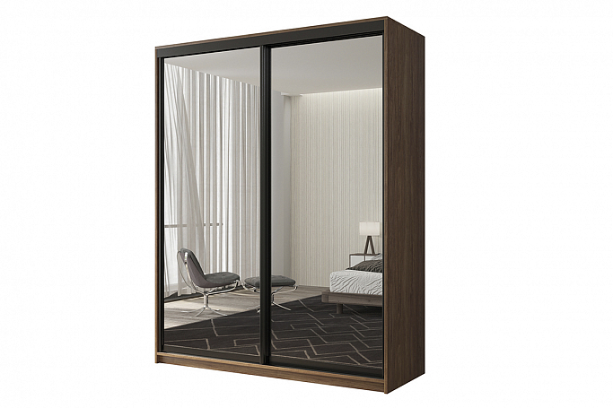 Шкаф-купе 2-дверный "Кааппи 1", морское дерево Винтаж