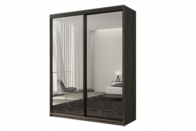 Шкаф-купе 2-дверный "Кааппи 1", орех Тьеполо