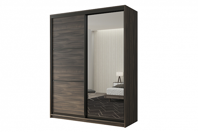 Шкаф-купе 2-дверный "Кааппи 2", орех Тьеполо