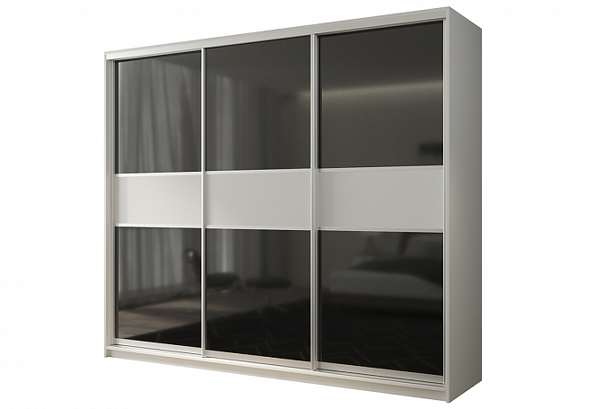 Шкаф-купе 3-дверный "Кааппи 12", белый бриллиант