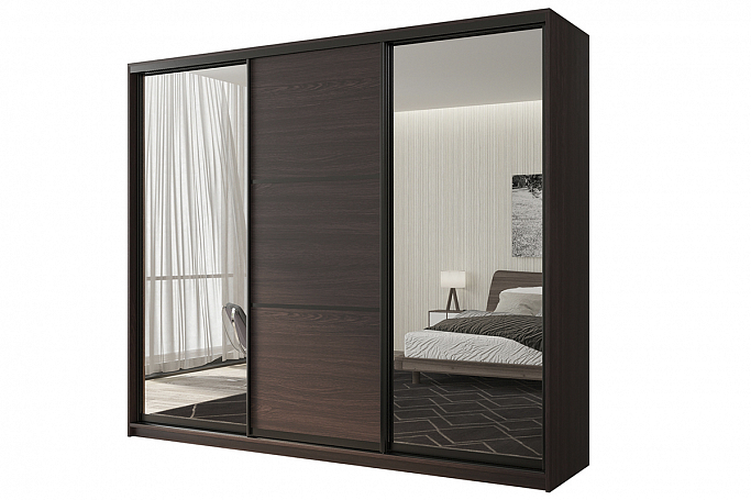 Шкаф-купе 3-дверный "Кааппи 3", венге