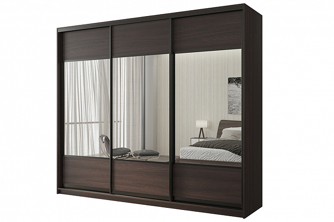 Шкаф-купе 3-дверный "Кааппи 6", венге