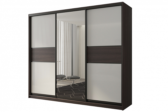 Шкаф-купе 3-дверный "Кааппи 10", венге