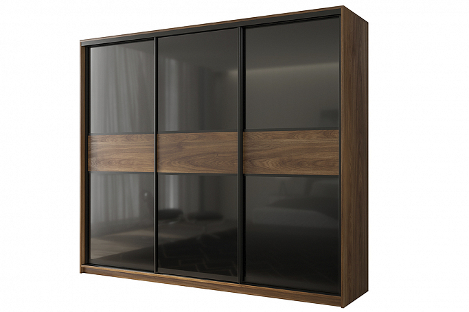 Шкаф-купе 3-дверный "Кааппи 12", дуб Кастелло бренди