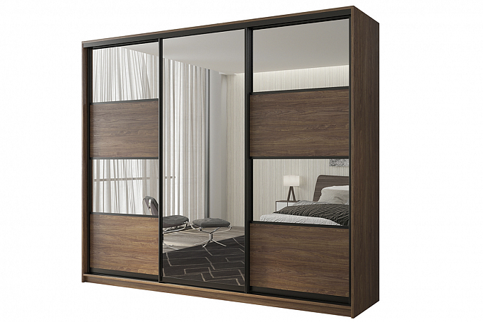 Шкаф-купе 3-дверный "Кааппи 5", морское дерево Винтаж