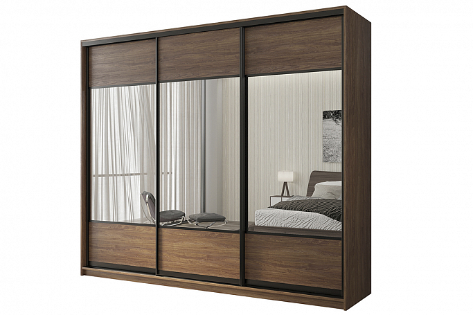 Шкаф-купе 3-дверный "Кааппи 6", морское дерево Винтаж