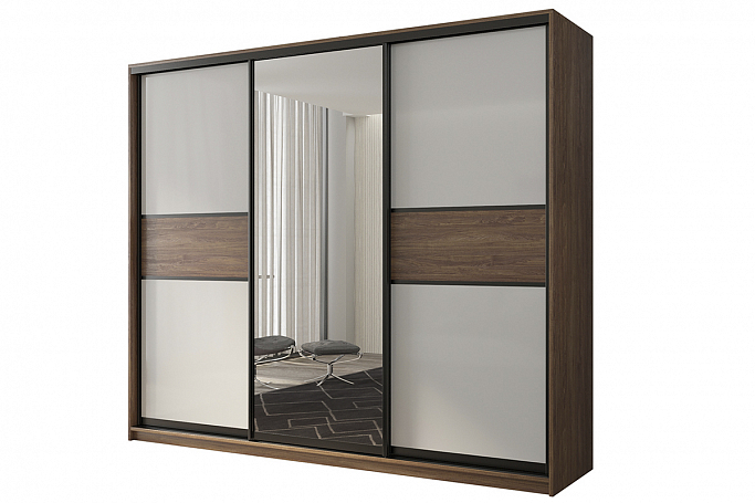 Шкаф-купе 3-дверный "Кааппи 10", морское дерево Винтаж