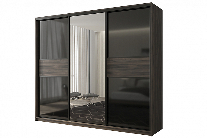 Шкаф-купе 3-дверный "Кааппи 9", орех Тьеполо