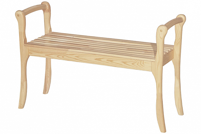 Скамья для прихожей с подлокотниками массив