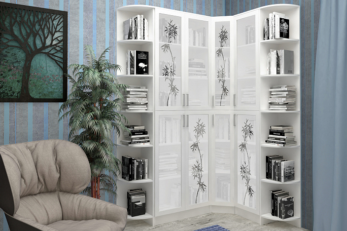 Библиотека "Архив-9" стекла пескоструй