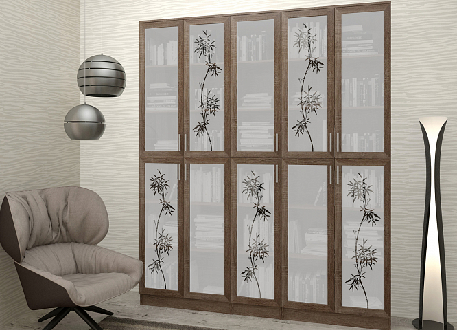 Библиотека "Архив-7" стекла пескоструй