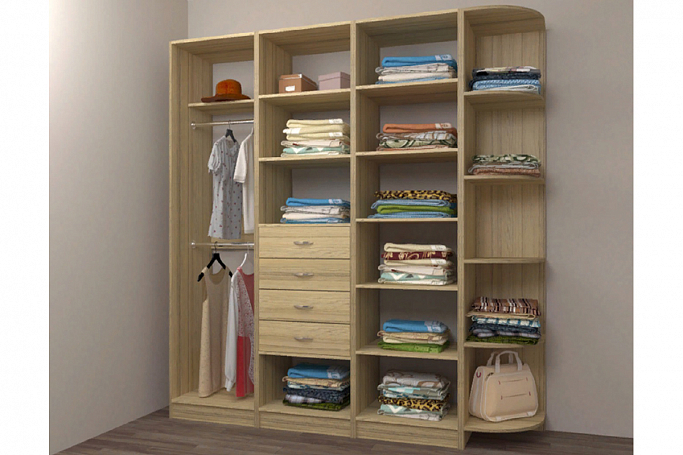 Гардеробная композиция "Венди" №12 без задней стенки