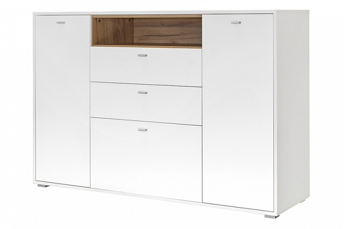 Комод "Бэль" 10.95 Белый премиум/Дуб Золотой craft (крафт) (крафт)