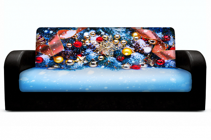 Диван-кровать "Новогодний" принт №1