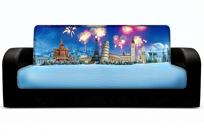Диван-кровать "Новогодний" принт №4