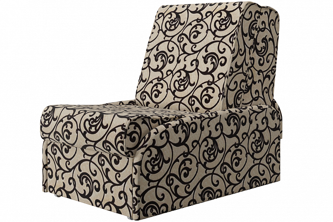 Кресло-кровать "Глобус" флок на рогожке Вензель беж