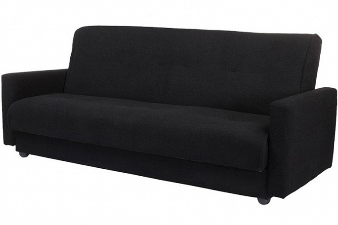 Диван-кровать "Доступный Книжка" в велюре Астра черный 120 ППУ, брак