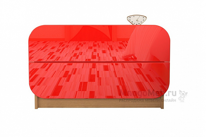 Комод "Мебелеф-21" в наличии 1шт в цвете дезира светлая/капучино глянец