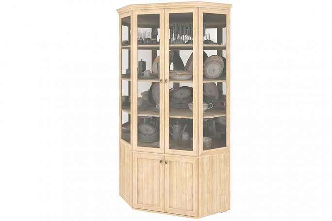 Шкаф угловой "Витраж-2" прозрачные стекла