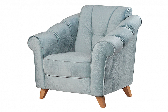 Кресло для отдыха "Ника" в наличии 1шт в микровелюре Катания ментол